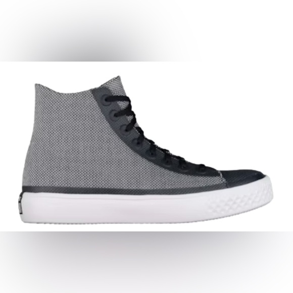 Converse Chuck Taylor Black and White Textured Hi Top Sneakers-Sz 7.5 - Picture 1 of 10